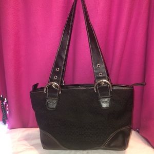 Coach Black Mini-C Small Tote Purse